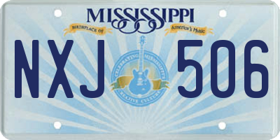 MS license plate NXJ506
