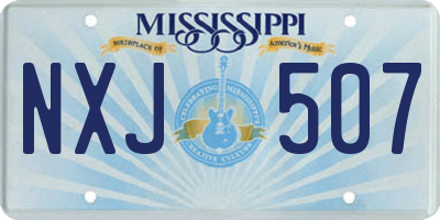 MS license plate NXJ507