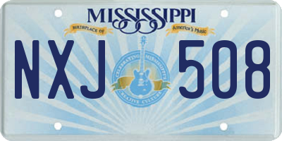 MS license plate NXJ508