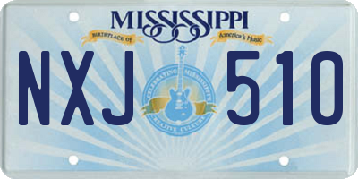 MS license plate NXJ510