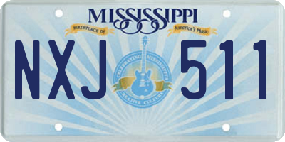 MS license plate NXJ511