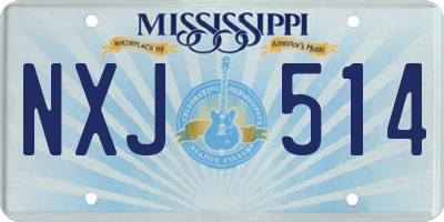 MS license plate NXJ514