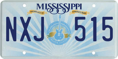 MS license plate NXJ515