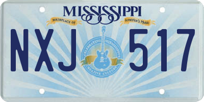 MS license plate NXJ517