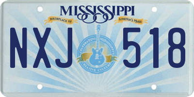 MS license plate NXJ518
