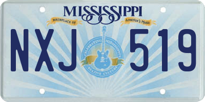 MS license plate NXJ519