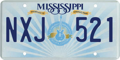 MS license plate NXJ521