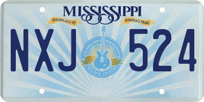 MS license plate NXJ524