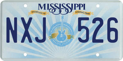 MS license plate NXJ526