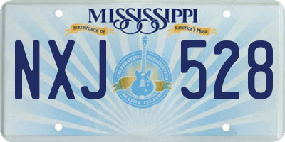 MS license plate NXJ528