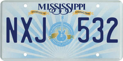 MS license plate NXJ532