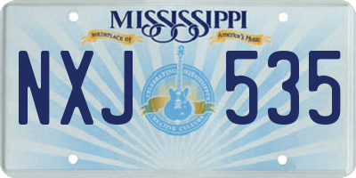 MS license plate NXJ535