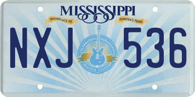 MS license plate NXJ536