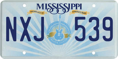 MS license plate NXJ539