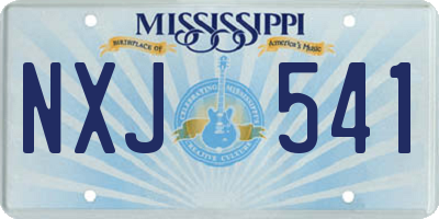 MS license plate NXJ541