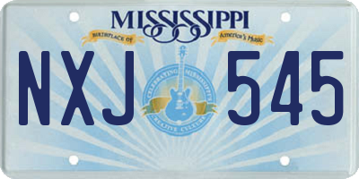 MS license plate NXJ545