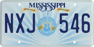 MS license plate NXJ546