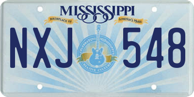 MS license plate NXJ548