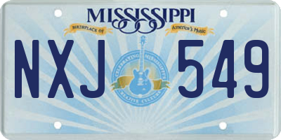 MS license plate NXJ549