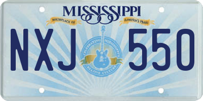 MS license plate NXJ550