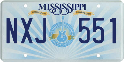MS license plate NXJ551
