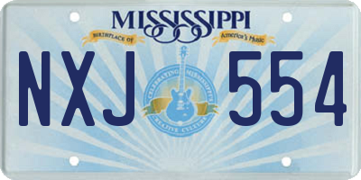 MS license plate NXJ554
