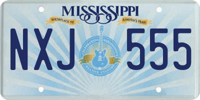 MS license plate NXJ555