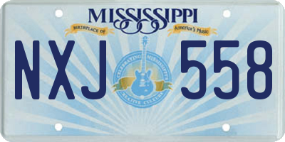 MS license plate NXJ558