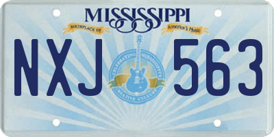 MS license plate NXJ563