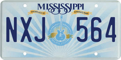 MS license plate NXJ564