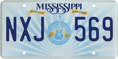 MS license plate NXJ569