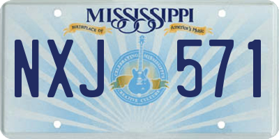 MS license plate NXJ571