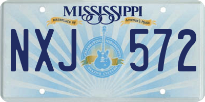 MS license plate NXJ572