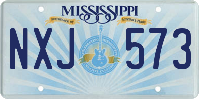 MS license plate NXJ573