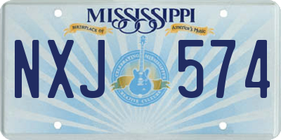 MS license plate NXJ574