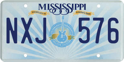 MS license plate NXJ576