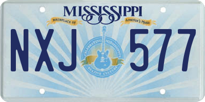MS license plate NXJ577