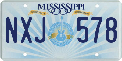 MS license plate NXJ578