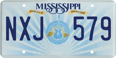 MS license plate NXJ579