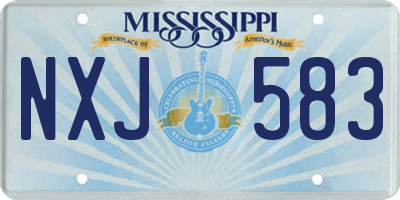MS license plate NXJ583