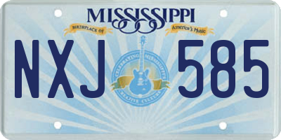 MS license plate NXJ585
