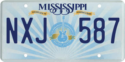MS license plate NXJ587