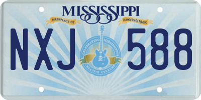 MS license plate NXJ588