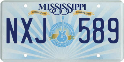 MS license plate NXJ589