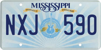 MS license plate NXJ590