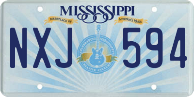 MS license plate NXJ594