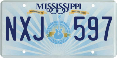 MS license plate NXJ597
