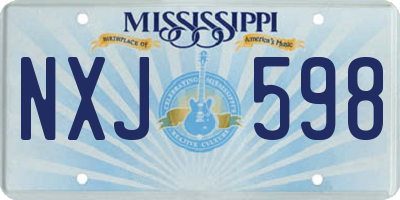 MS license plate NXJ598