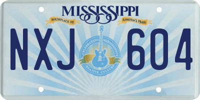 MS license plate NXJ604