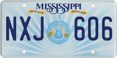MS license plate NXJ606